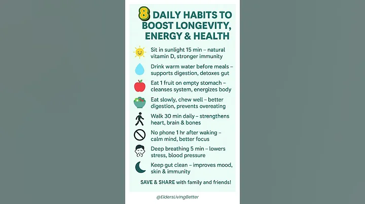 8 Daily Habits to Boost Longevity, Energy & Health