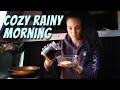 Relax morning in the van/ what I do on rainy morning?/ Simple cooking/ Living in a van