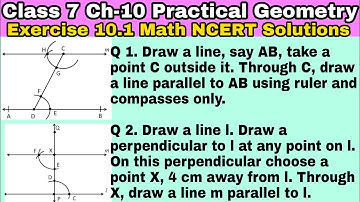 Class 7 Ex-10.1 Q 1 | Q 2 | Practical Geometry | Chapter 10 | Exercise 10.1 | Math NCERT Solutions