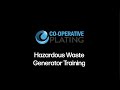 Hazardous Waste Generator Training