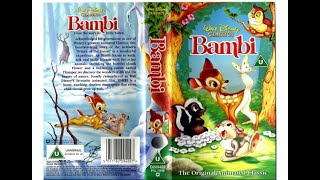 Original VHS Opening and Closing to Bambi UK VHS Tape