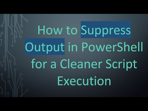 How to Suppress