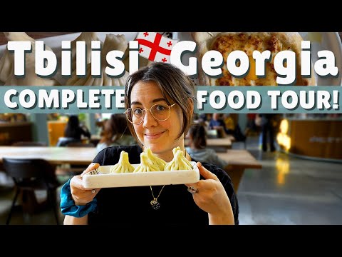 Georgian STREET FOOD TOUR! Amazing Dumplings & World's cheesiest bread (First Time in Tbilisi)