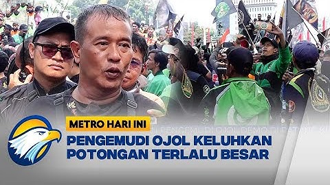 Ribuan Pengemudi Ojol Demo di Patung Kuda - [Metro Hari Ini]