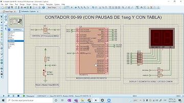 Contador de 00-99 utilizando PIC16F877A (Con pausas y tablas)