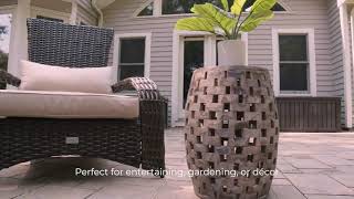 Balkene Home Maya Oval Indoor/Outdoor Garden Stool/Table by Fire Sense