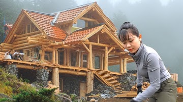 TIMELAPSE | Building the Most Beautiful House – The Girl Builds a Big Farmhouse