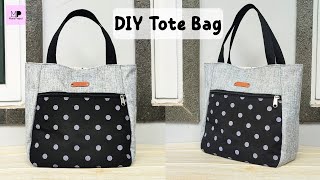How To Make A Simple Tote Bag | Easy Tote Bag Sewing