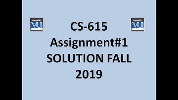 SOLUTION Assignment No 1 (CS-615 Software Project Management) Spring 2019