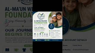 💙 Al Ma'un Welfare Foundation🎓 Education Support👰 Orphan Girls Marriage📞 0370-3620651
