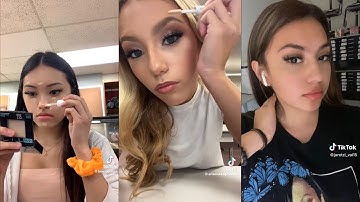 Doing my makeup in class - TikTok compilation