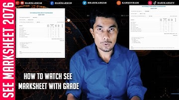 SEE result 2076 with marksheet | Hari Karki