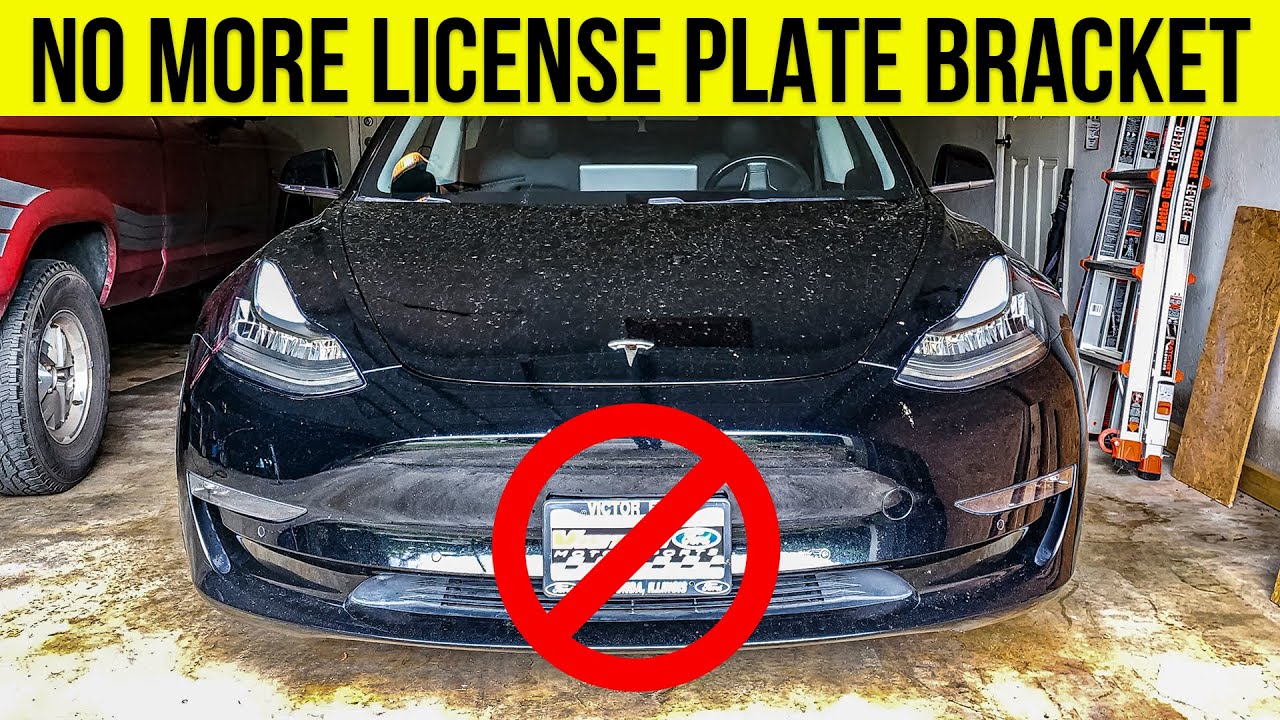 Used Tesla Model 3 Housekeeping License Bracket Removal And Steering