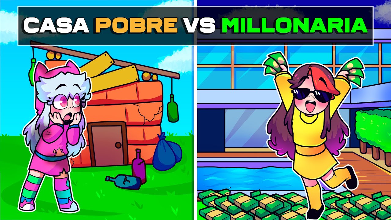 ¡CASA De 1$ VS CASA MILLONARIA De 1.000.000$! 🤑🏡 RETO De CONSTRUCCION en MINECRAFT