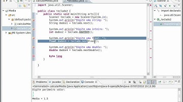UFRPE JAVA aula 018 (leitura de dados pelo teclado Scanner)