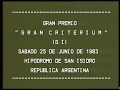 Gran Premio GRAN CRITERIUM G 1 1983   - HSI