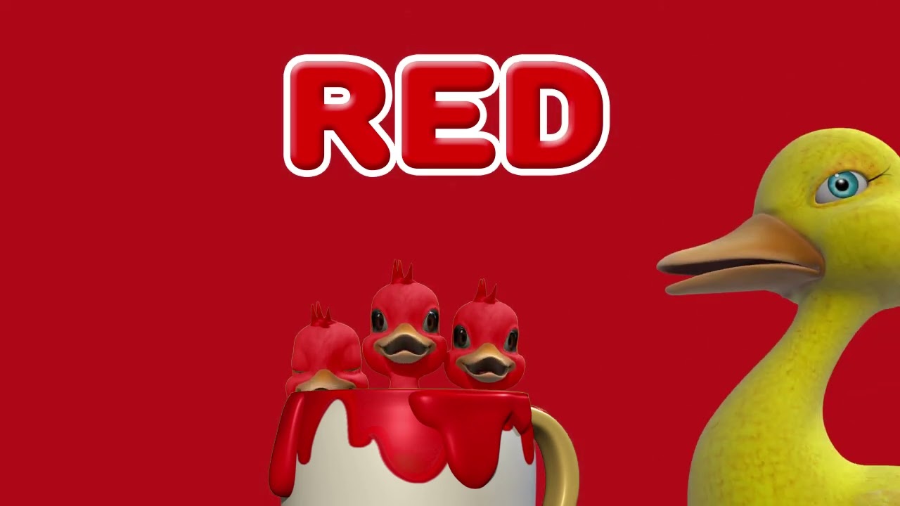 Five little ducks - Colours | Nursery Rhymes & Baby Songs | Infobells