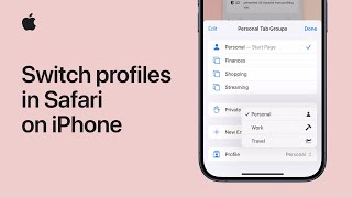 How to switch profiles in Safari on iPhone | Apple Support