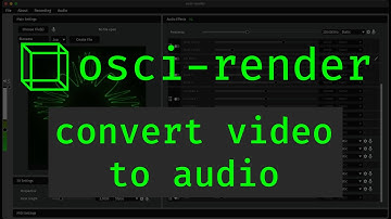 Osci-Render Tutorial - Drawing Videos With Sound