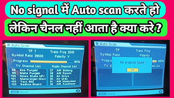 No signal dd free dish | Channels are not coming in auto scan what to do? | nice electronics