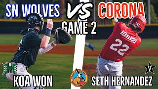 Walk Off In Palm Springs | SN Wolves VS Corona High School | Desert Challenge Tournament Game 2