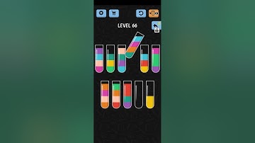 Water color sort level 66 Gameplay walkthrough solution ios (Android)