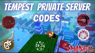 Tempest Private Server Codes For Shindo Life