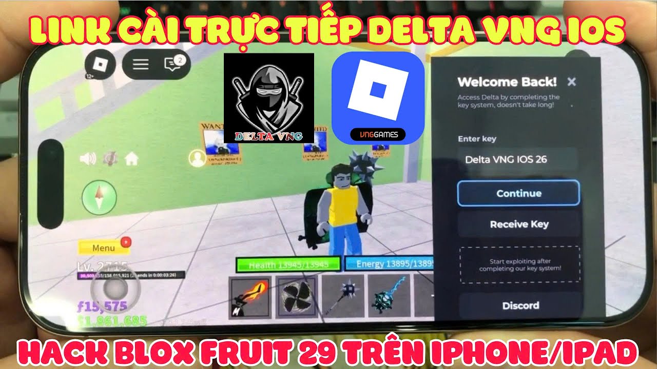 Link Cài Trực Tiếp Delta VNG IOS V2.704 Bản Mới Nhất Không Cần Esign - hack blox fruit 29 trên IOS