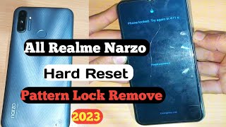 All Realme Narzo 20, 20a, 10a, C21, C21y, Mobile Pattern Unlock - Hard Reset