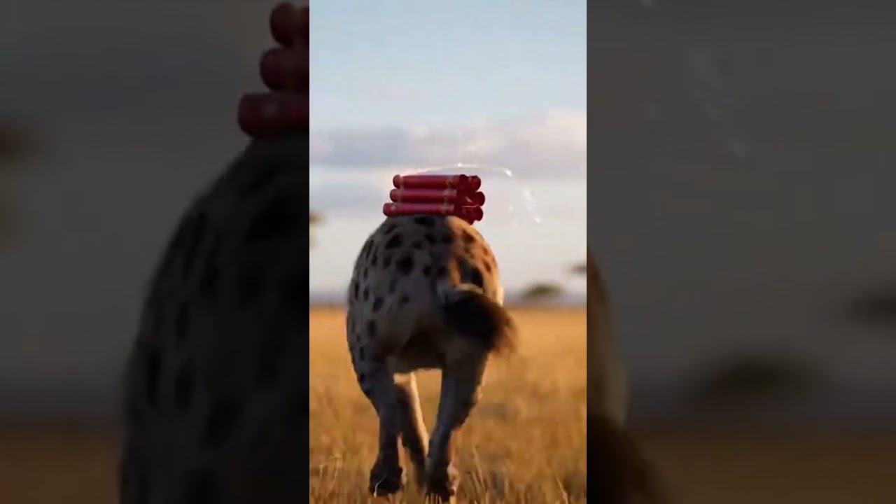 Explosive Hyena Prank Shocks The Watching Lions!
