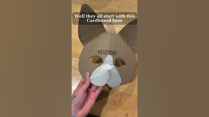 Cardboard mask tutorial out now! #catmask #cardboardmask #therianmask