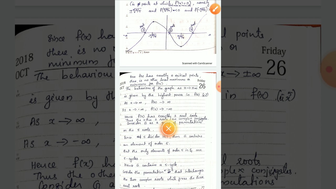 Insolvability of the Quintic / Abel Ruffini Theorem (Theorem 75)