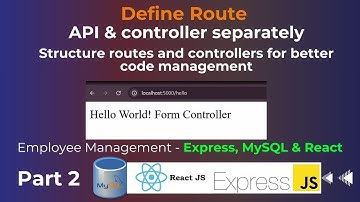 Employee Management System with Express, MySQL & React | First API Route in Controller (Part 2)