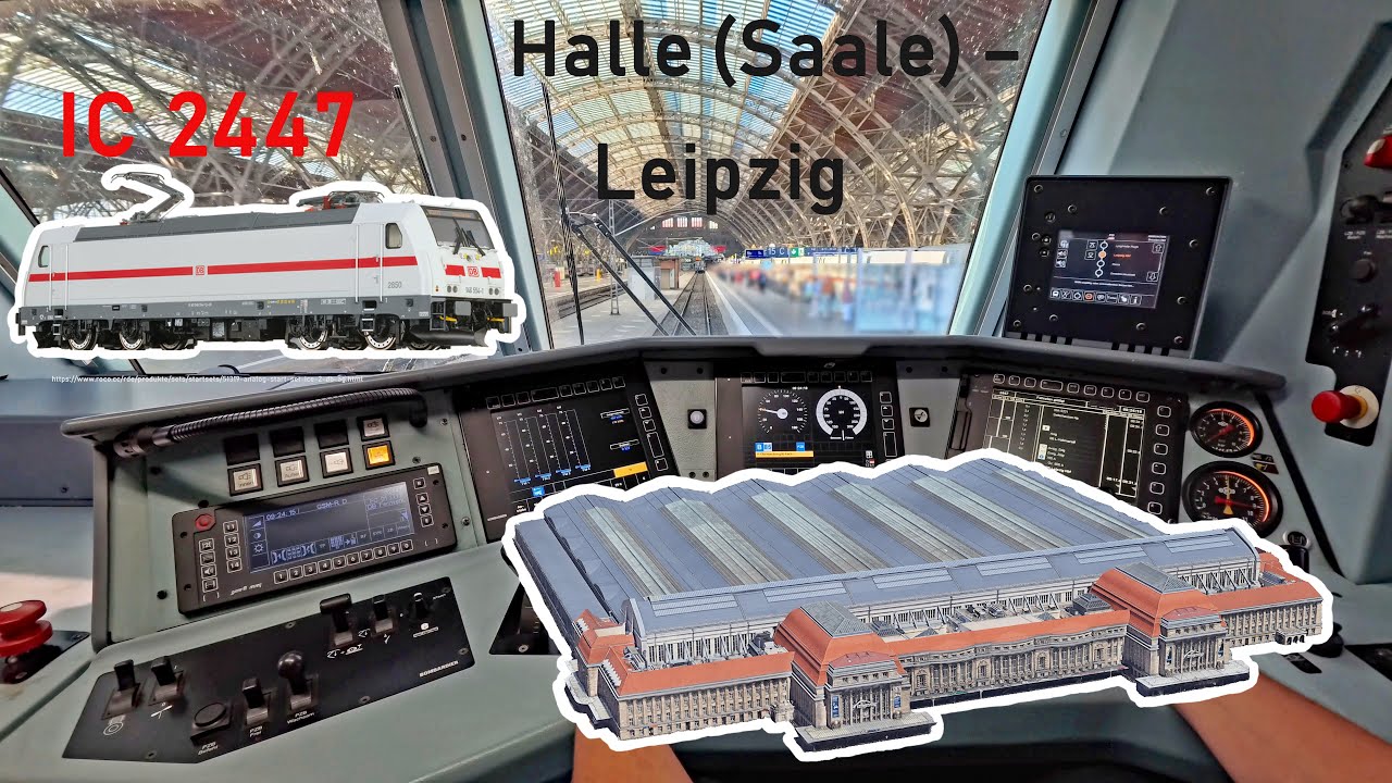Крупнейшая в Европе конечная станция | IC 2447 Halle(Saale) Hbf - Leipzig Hbf | IC2 поездки на такси