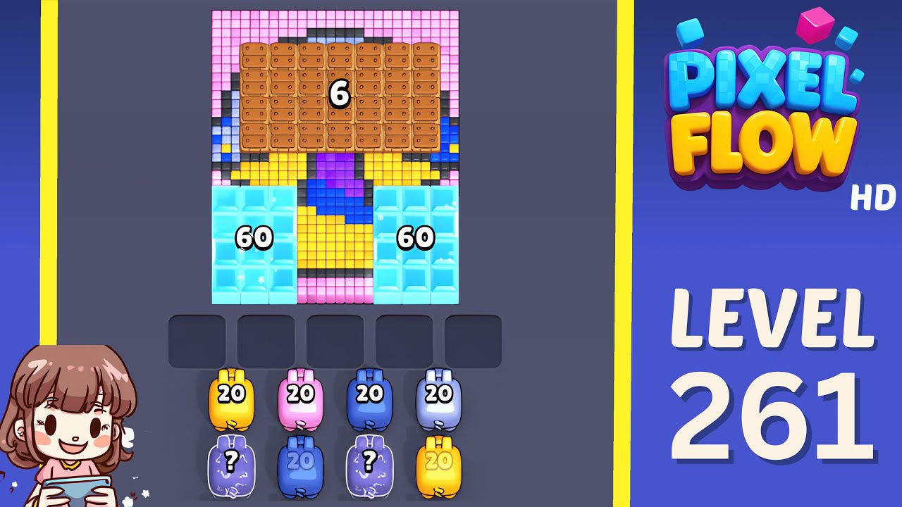 Pixel Flow Level 261 Solution Walkthrough