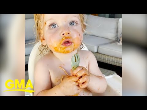 Toddler’s messy eating is next level l GMA