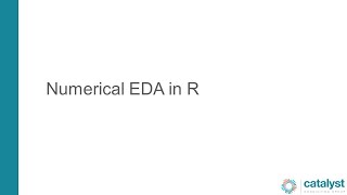 Numerical EDA in R