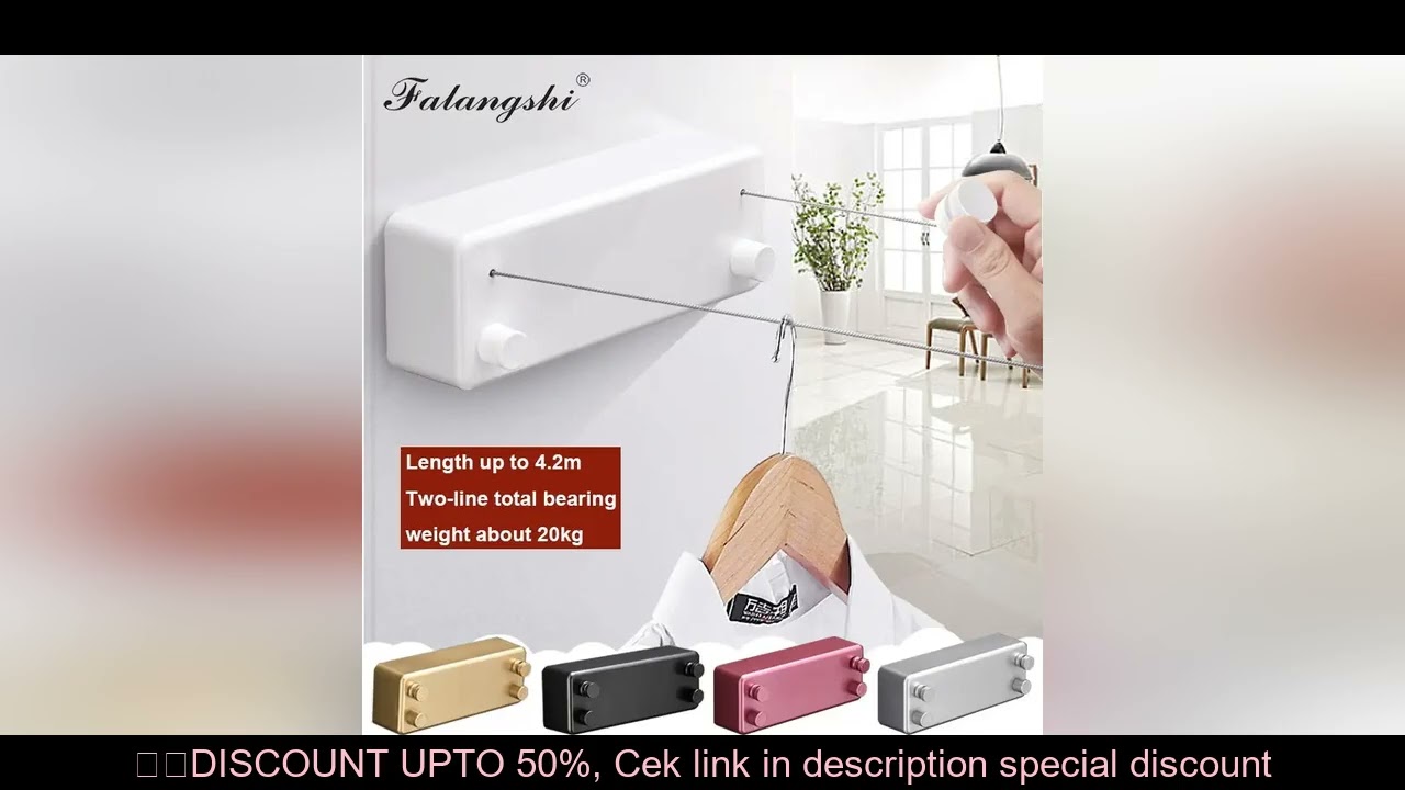 Clothes Line Dryer Bathroom Accessories Drying Rack White/Black/Golden/Silver Clothesline Rack Laund