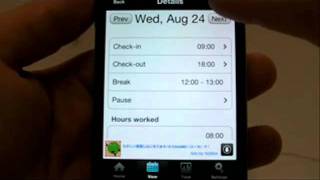 【iPhone/iPad application】Time Sheet -IS-　 How to remove input the data. screenshot 3