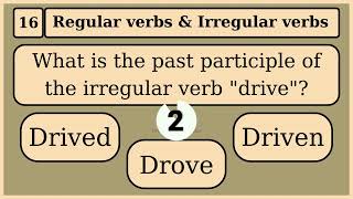 Regular verbs & Irregular verbs | Regular & Irregular Verbs Test Challenge | Types of Verbs screenshot 5
