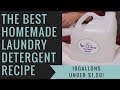 The Best Homemade Liquid Laundry Detergent for around 13 Cents per Gallon Recipe