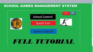 School games management system using Microsoft Access | Access Projects FULL TUTORIAL screenshot 1