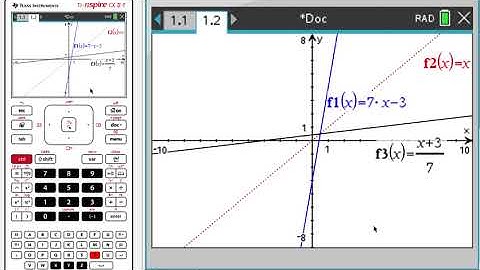 Calculator skills: Inverse function check on the TI Nspire GDC