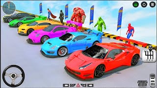 Supercars vs Superheroes on Mega Ramp Crazy Stunts, Speed & Epic Crash Challenge 🚗 android gameplay screenshot 3