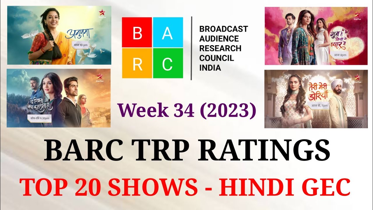 BARC TRP Ratings Week 34 (2023) : TOP 20 Shows
