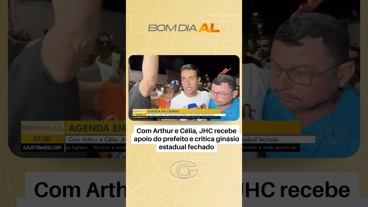 Com Arthur e Célia, JHC recebe apoio do prefeito e critica ginásio estadual fechado