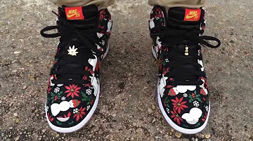 Nike Dunk SB High x Concepts "Black Ugly Christmas Xmas Sweater on feet