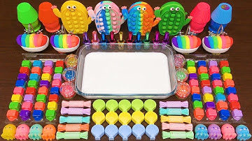 Mixing Random Things into GLOSSY Slime!! Satisfying Video #33