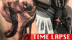 Realistic Octopus - Tattoo time lapse