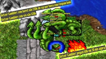 (EXP) 222 MS Hydra Hunt! Exori Vis! Guaranteed profit! (Julera 2006 - RL Tibia 7.6) Setzer Gambler